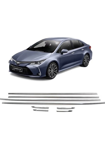 Toyota Corolla Krom Cam Çıtası (Sadece Alt Kısım) 2023+ Sonrası