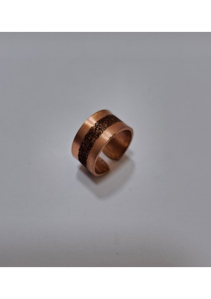 Tek Sıra Hat Yazılı Ayete-L Kürsi Bakır Yüzük 10MM LZRY0021-2