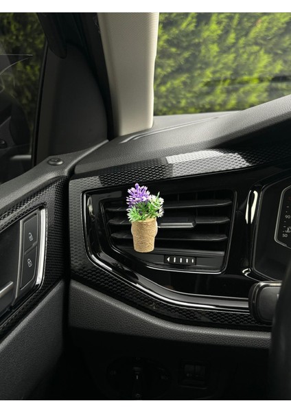 Mor-Yeşil Çiçek Bitki Mantar Oto Araba Klima Kokusu Havalandırma Aksesuarı