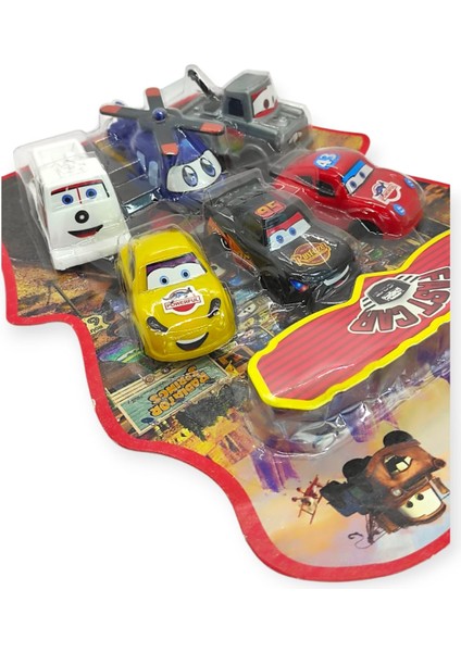 6 Lı Set Cars Şimşek Mcqueen Mekkuin Oyuncak Arabalar