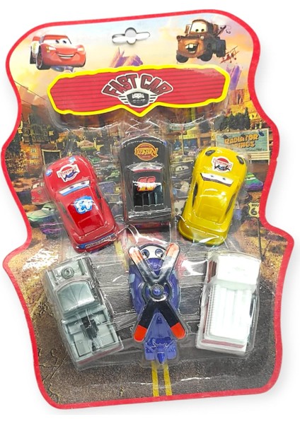 6 Lı Set Cars Şimşek Mcqueen Mekkuin Oyuncak Arabalar