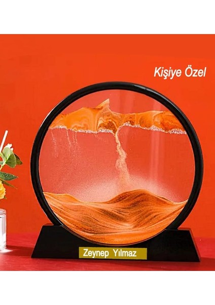 Kişiye Özel 3D Hareketli Sandscape Kum Saati Dekoratif
