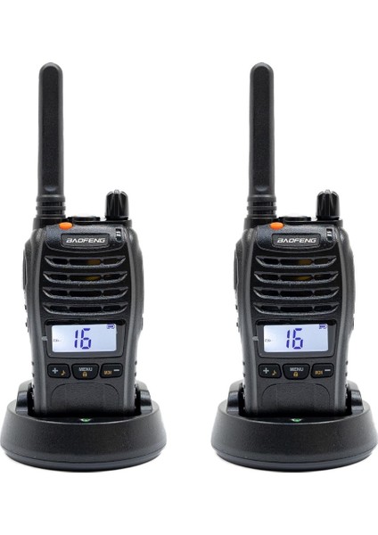 E88 Ekranlı Lisanssız Pmr Telsiz Kulaklık Dahil 2'li Set