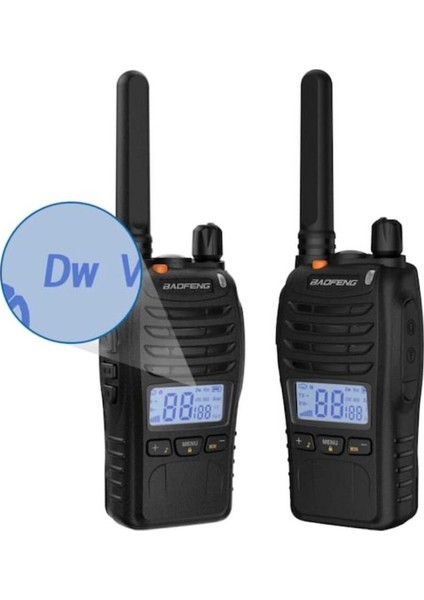 E88 Ekranlı Lisanssız Pmr Telsiz Kulaklık Dahil 2'li Set