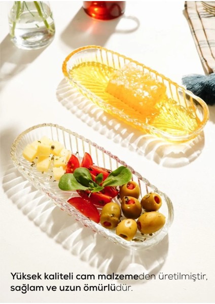 Sunumluk & Cerezlik & Ikramlık 19 cm Cam Kase (2 Adet)