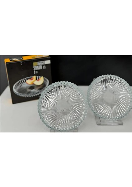 Sunumluk & Cerezlik & Ikramlık 13 cm Cam Oval Kase (2 Adet)