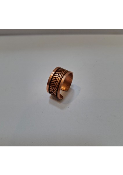 Etnik Desen Tarz Bakır Yüzük 10MM LZRY0022-2
