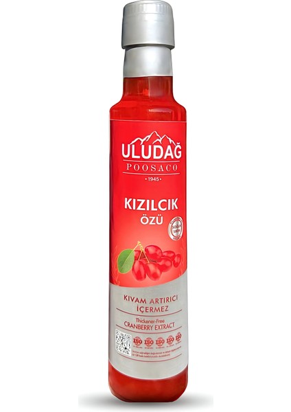 Soğuk Sıkım Kızılcık Özü 500 ml