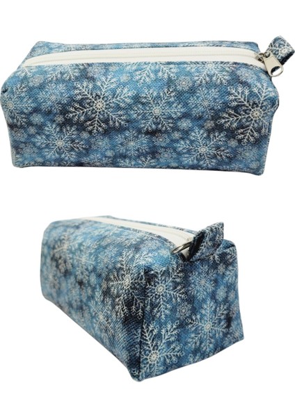 Mavi Kar Tanesi Kalem Kutusu Makyaj Çantası fiyatları