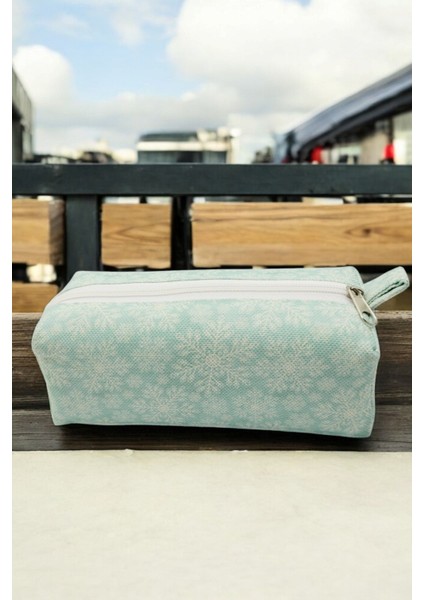 Yeşil Kar Tanesi Kalem Kutusu Makyaj Çantası