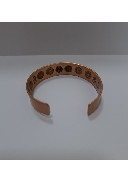 İçi Dua Yazılı Şık Bakır Bileklik 15 mm LZRB0023-4
