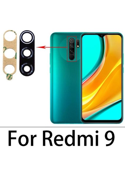 Xiaomi Redmi 9 Arka Kamera Camı Lens Yapışkanlı