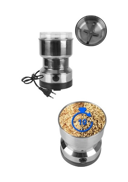 4 Bıçaklı Elektrikli Öğütücü Blender Kahve Fındık Baharat Tahıl Biber Değirmeni