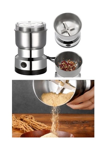 4 Bıçaklı Elektrikli Öğütücü Blender Kahve Fındık Baharat Tahıl Biber Değirmeni