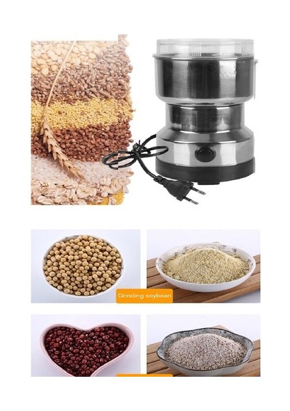 4 Bıçaklı Elektrikli Öğütücü Blender Kahve Fındık Baharat Tahıl Biber Değirmeni