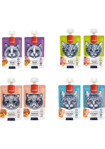 Taze Etli Kedi Et Ezme Ödül Maması (90gr) 8 Adet