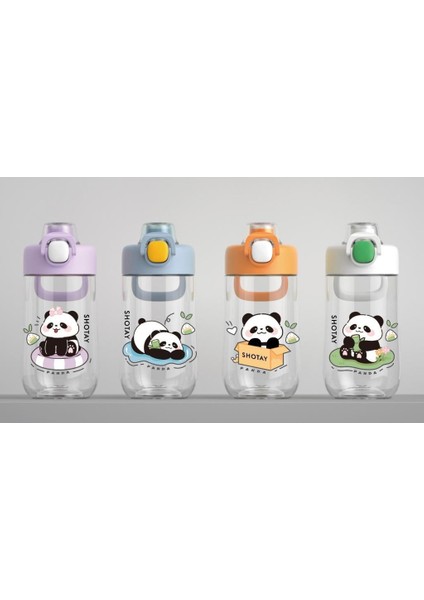 Çocuk Su Matarası Tritan Panda 500ML Mor indirimleri