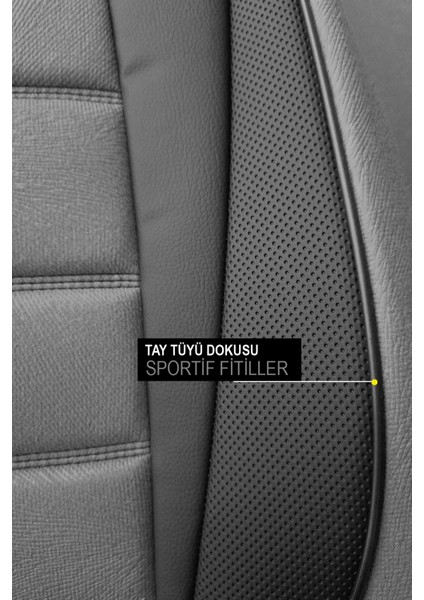 Jaguar Daimler Uyumlu Tam Set 5 Koltuk Tay Tüyü Oto Koltuk Kılıfı Füme