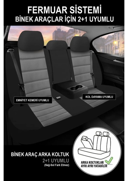 Volkswagen Phaeton Uyumlu Tam Set 5 Koltuk Tay Tüyü Oto Koltuk Kılıfı Füme