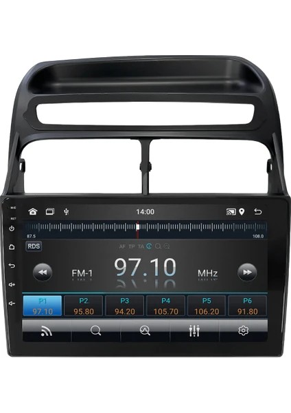 Fiat Linea 2006-2016 Siyah 2gb Ram 32GB Hafıza 4 Çekirdek Carplay Kamera Android Multimedya