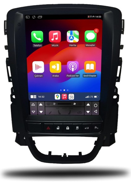 Opel Astra J Tesla 2010/2021 8gb Ram 128GB Hafıza Carplay Kamera Android Multimedya