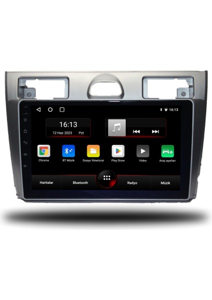 Ford Fiesta 2006-2011 Gri 8gb Ram 128GB Hafıza 8 Çekirdek Carplay Kamera Android Multimedya