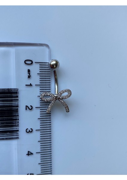 Çelik Göbek Piercing Zirkon Taşlı Gümüş Renk Fiyonk Kurdale Model fırsatları