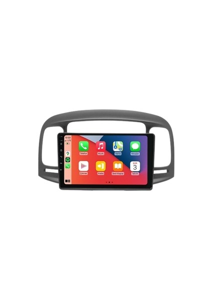 Hyundai Accent Era Siyah 2006-2012 6gb Ram 64GB Hafıza 8 Çekirdek Carplay Kamera Android Multimedya