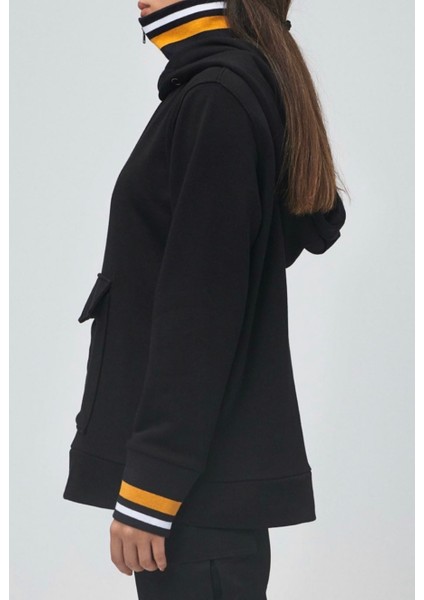 Sweatshirt Çift Yakalı Kapşonlu