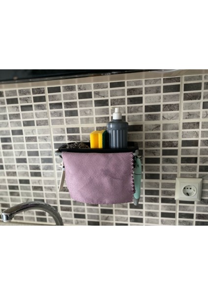 Yapışkanlı Pratik Çok Amaçlı Mutfak Banyo Lavabo Düzenleyici Askılı Organizer Sıvı Sabunluk