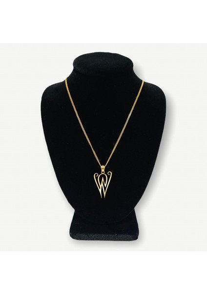 Tabitela 8 Ayar Altın Kolye Ucu "w"harfi GM622 1 gr