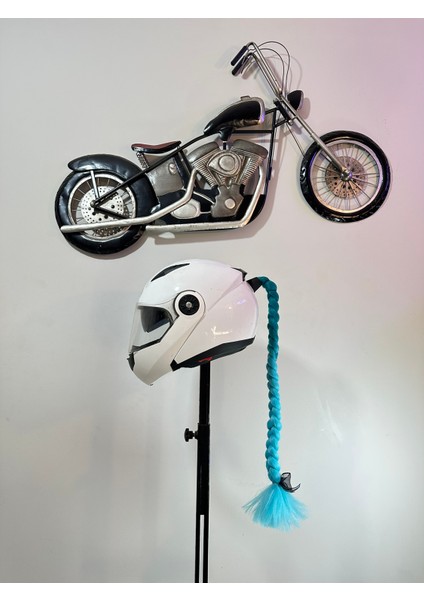 Motor & Motosiklet Kask Dış Aksesuar Tek Yeşil Ombreli Örgü Saç modelleri