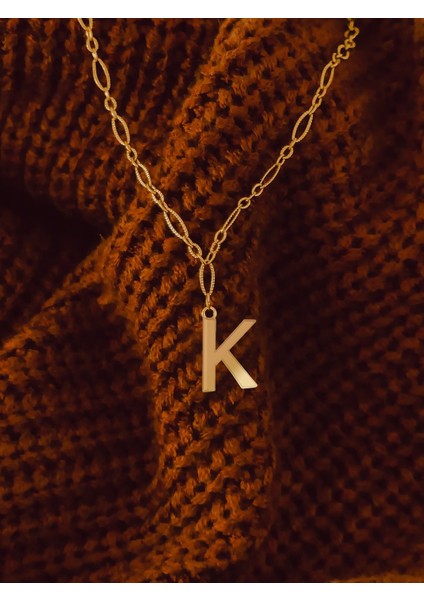 Tabitela 8 Ayar Altın Kolye Ucu "k"harfi GM743 0.5 gr