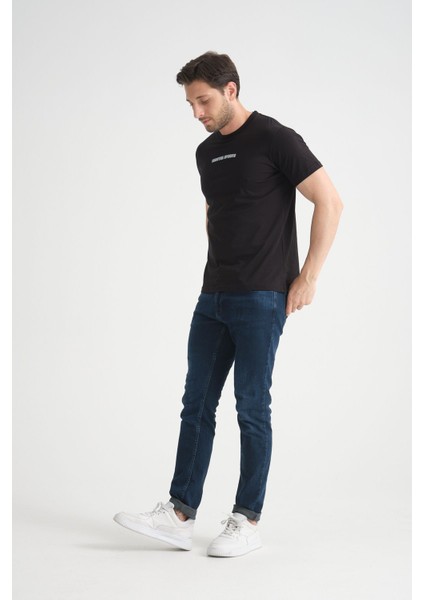 Siyah Erkek Bisiklet Yaka Tişört Premium Pamuklu Yüksek Kalite Regular Fit modelleri