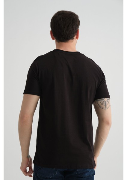 Minimal Baskılı Pamuklu Kumaş Standart Kalıp Taş Rengi Erkek T-Shirt indirimleri