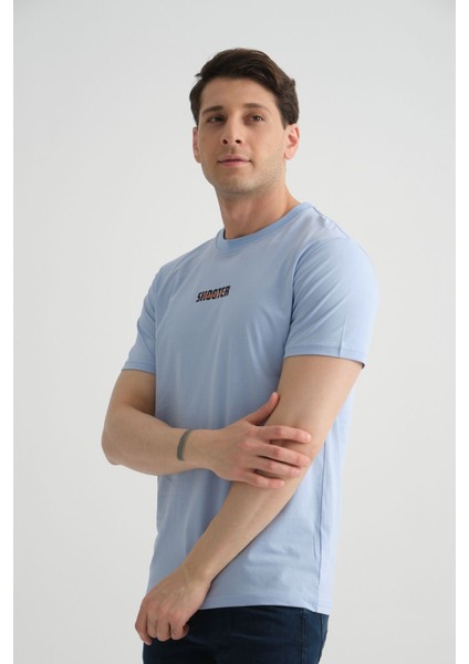 Minimal Baskılı Pamuklu Kumaş Standart Kalıp Taş Rengi Erkek T-Shirt indirimleri