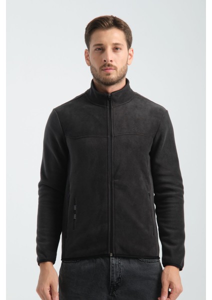 Premium Kışlık Erkek Polar Sweatshirt Minimal Nakış Detayları Fermuarlı Regular Fit fiyatları