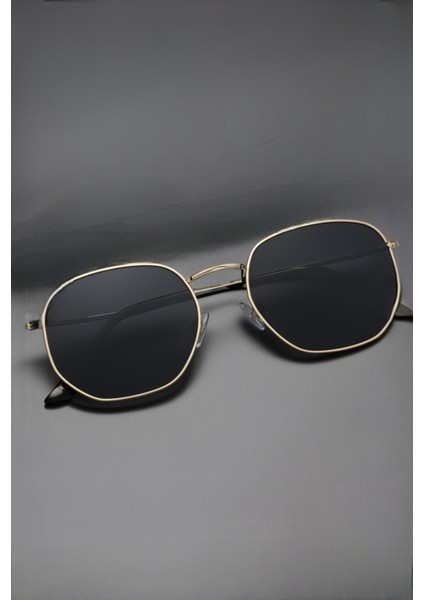 Beşgen UV400 Filtre Korumalı Metal Çerçeve Unisex Güneş Gözlüğü fırsatları
