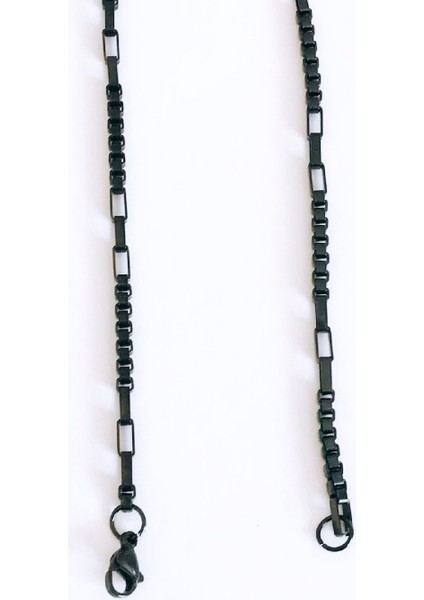 Çelik Halka Zincir Kolye Siyah 56 cm fiyatları