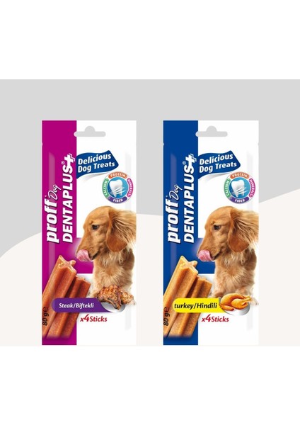 Dog 2li Dentaplus Diş Sağlığı Kemirme Ödülü Biftek ve Hindili