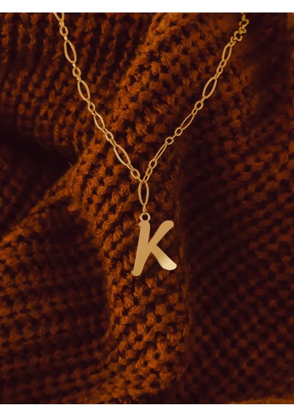 Tabitela 8 Ayar Altın Kolye Ucu "k"harfi GM739 1 gr