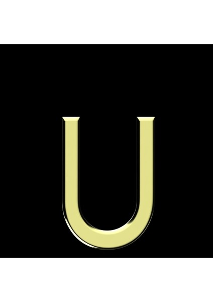 Tabitela 8 Ayar Altın Kolye Ucu "u"harfi GM616 1 gr
