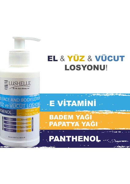 Nemlendirici Losyon-Panthenol, E Vitamini, Badem ve Papatya Yağı 250 ml fiyatları