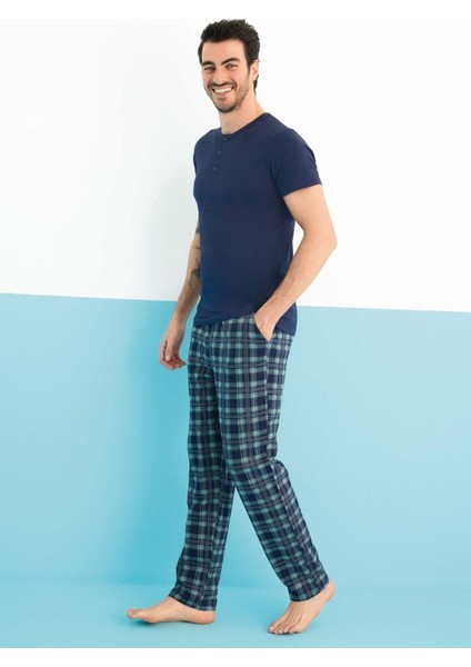 Aydoğan Şık Lacivert Modal Erkek Pijama Takımı
