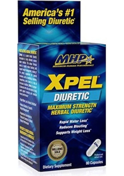 Xpel Maximum Strength Herbal Diuretic Fat Burner 80 Capsules - Su Aticı + Odem Atıcı