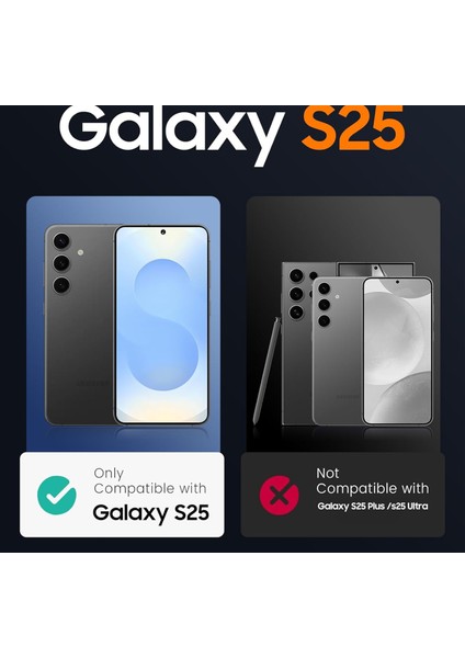 Galaxy S25 Uyumlu Kılıf Şeffaf Kamera Korumalı Slim Fit Esnek Tasarım