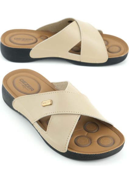 Kadın Yazlık Suni Deri Rahat Taban Günlük Terlik