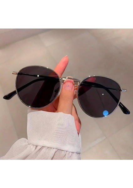 Minimal Tasarım Yuvarlak Çerçeve Unisex Güneş Gözlüğü