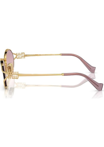 OMU52YS 5AK06S Kadın Gold Metal Çerçeve Pembe Cam UV400 Korumalı Güneş Gözlüğü modelleri