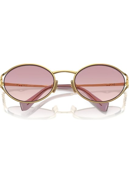 OMU52YS 5AK06S Kadın Gold Metal Çerçeve Pembe Cam UV400 Korumalı Güneş Gözlüğü fırsatları